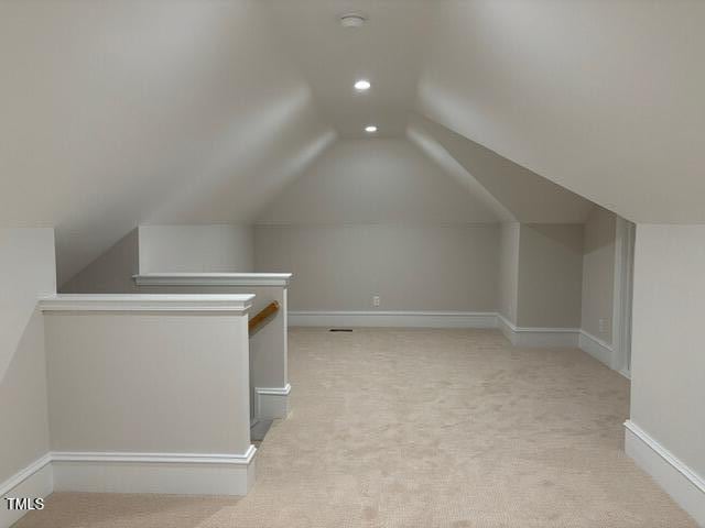 8305 Society Pl, Raleigh, NC 27615 - bonus room with carpet flooring, lofted ceiling, and recessed lighting