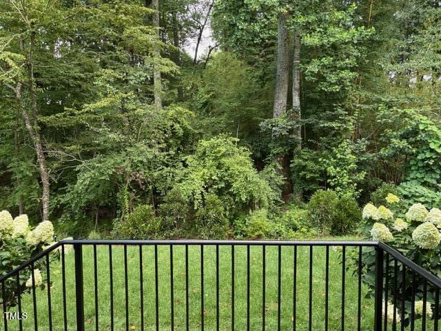 8305 Society Pl, Raleigh, NC 27615 - balcony with a wooded view