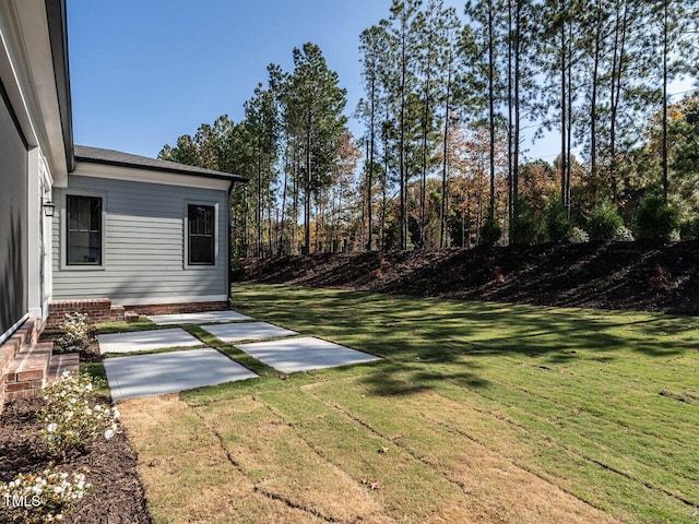 view of yard with a patio