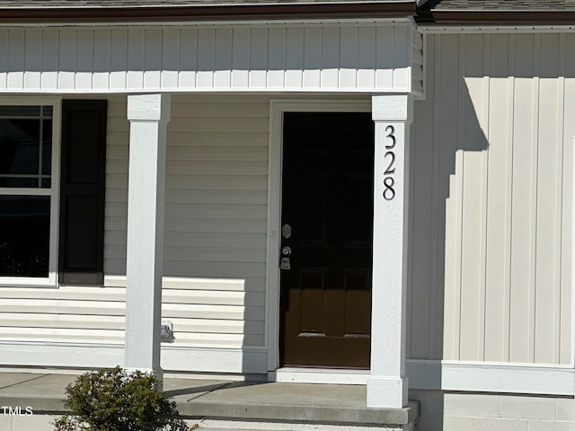 view of doorway to property