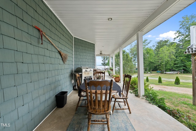 view of patio with a porch