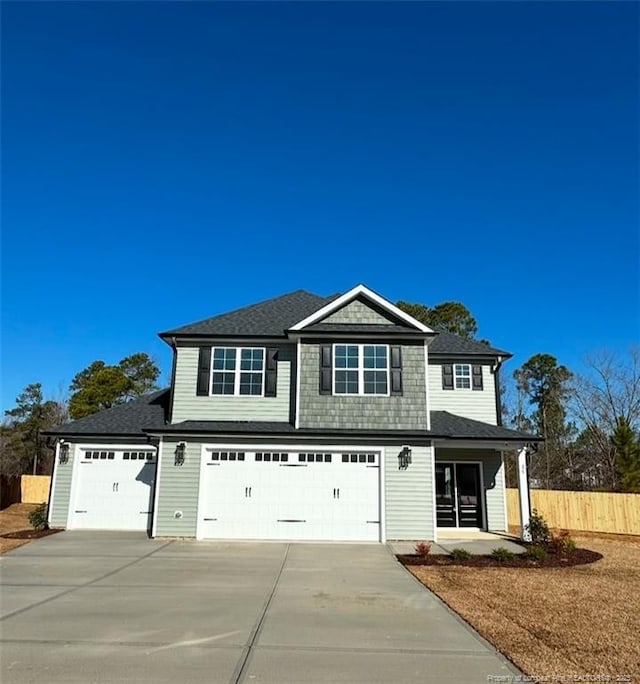 front facade featuring a garage