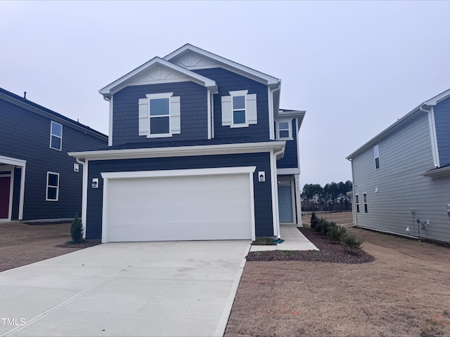 front of property featuring a garage