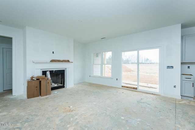 view of unfurnished living room