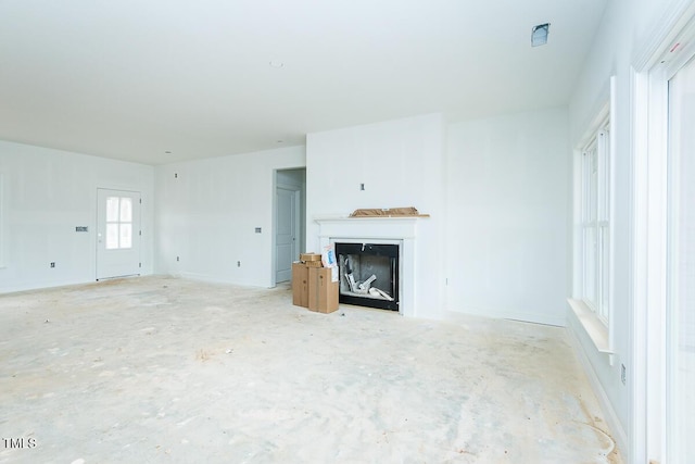 view of unfurnished living room