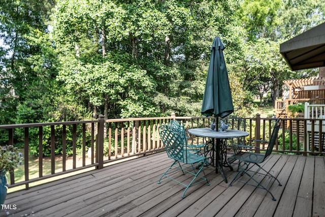 view of wooden terrace