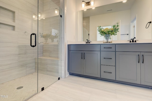 154 Swain St, Clayton, NC 27527 - bathroom featuring vanity and walk in shower