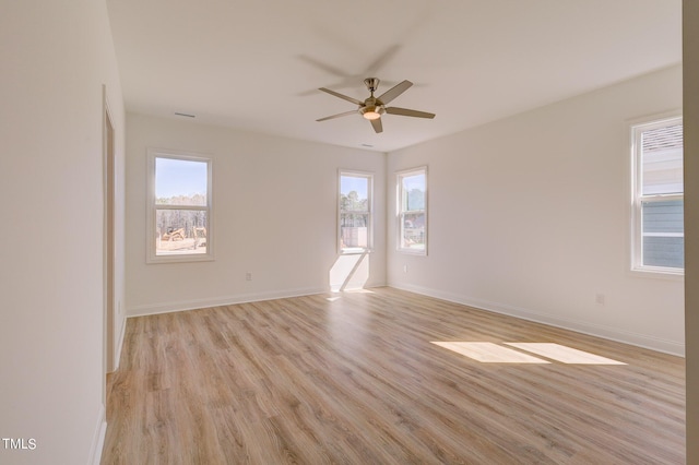 154 Swain St, Clayton, NC 27527 - unfurnished room featuring ceiling fan and light hardwood / wood-style flooring