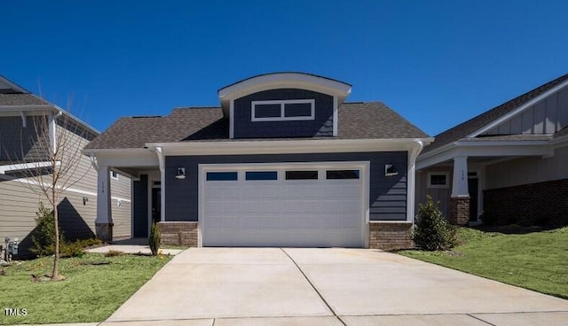 154 Swain St, Clayton, NC 27527 - craftsman-style house with a garage and a front lawn