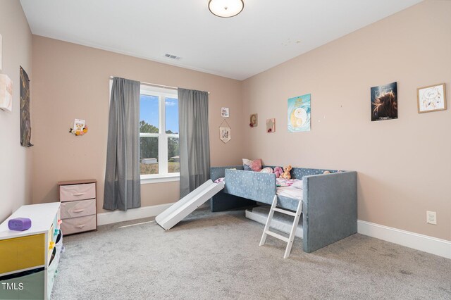 bedroom with carpet floors