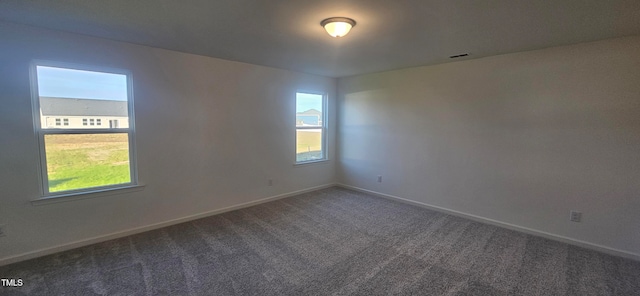 view of carpeted spare room