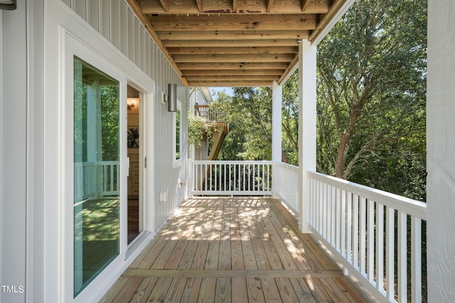 view of wooden terrace