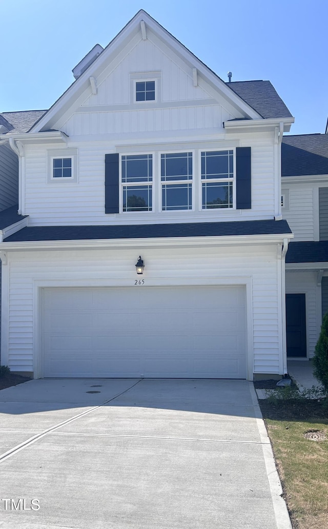 view of property featuring a garage