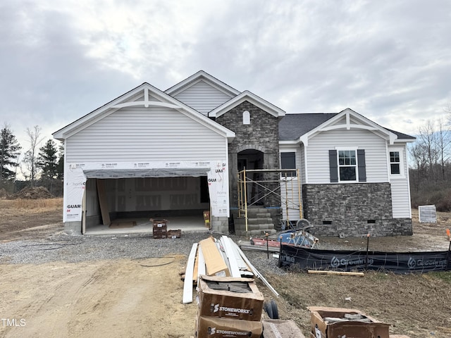 view of front of house featuring a garage