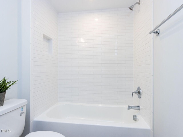 full bath featuring toilet and bathtub / shower combination