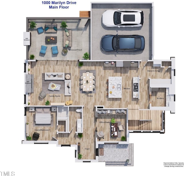 1000 Marilyn Dr, Raleigh, NC 27607 - view of room layout