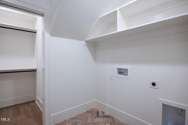 1000 Marilyn Dr, Raleigh, NC 27607 - washroom with electric dryer hookup, hookup for a washing machine, and baseboards