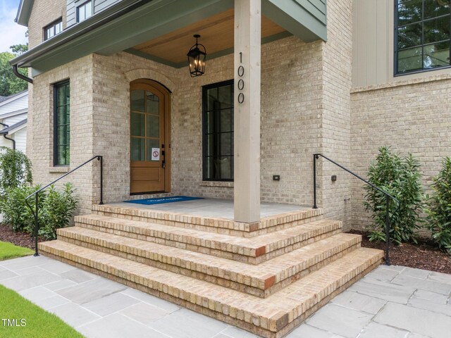 1000 Marilyn Dr, Raleigh, NC 27607 - entrance to property featuring brick siding and a porch