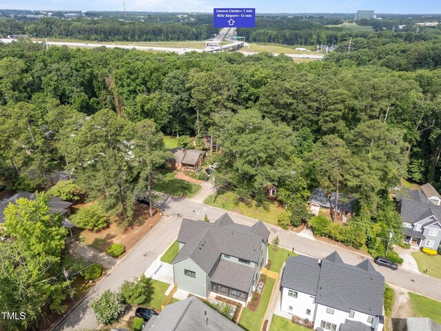 1000 Marilyn Dr, Raleigh, NC 27607 - view of property location featuring a heavily wooded area and nearby suburban area