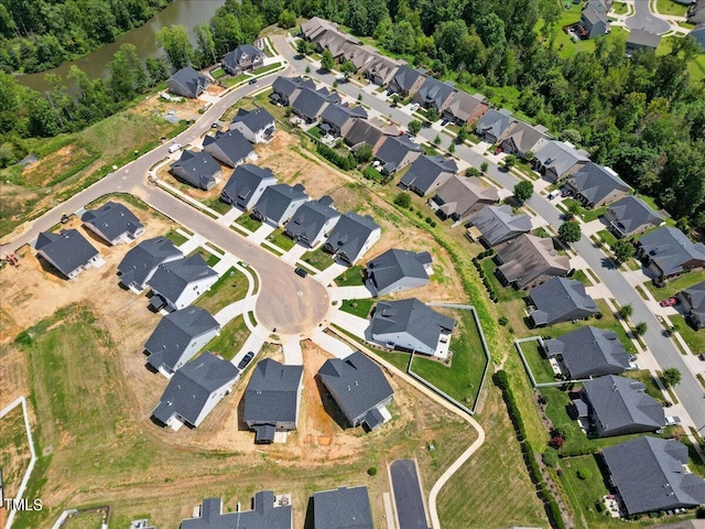 bird's eye view with a residential view