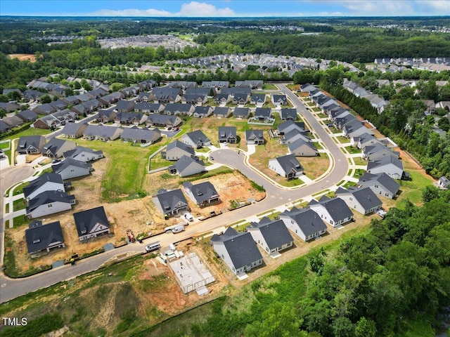 aerial view featuring a residential view