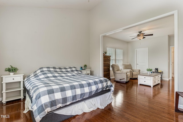 1329 Endgame Ct, Wake Forest, NC 27587 - bedroom featuring wood finished floors and a ceiling fan