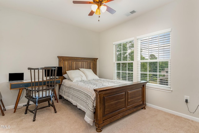 1329 Endgame Ct, Wake Forest, NC 27587 - bedroom featuring multiple windows, baseboards, light carpet, and a ceiling fan