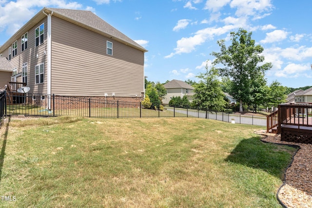 1329 Endgame Ct, Wake Forest, NC 27587 - view of yard featuring a wooden deck
