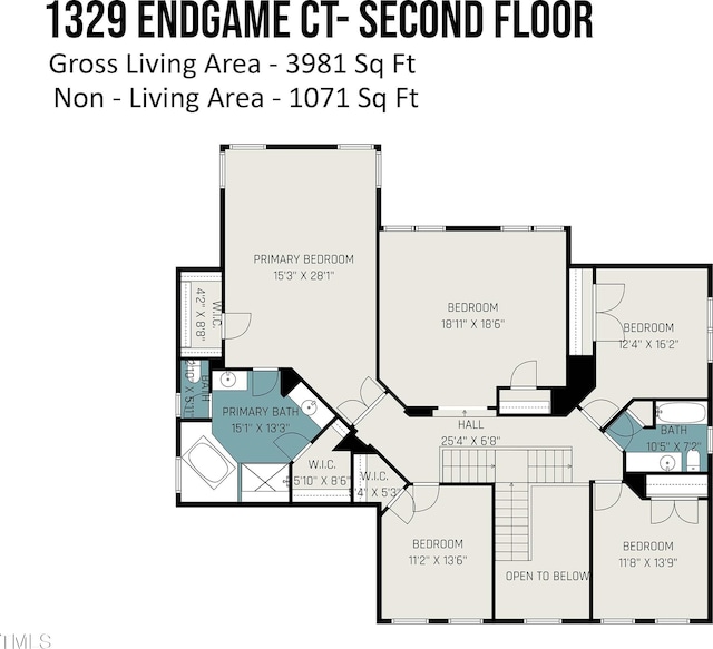 1329 Endgame Ct, Wake Forest, NC 27587 - room layout