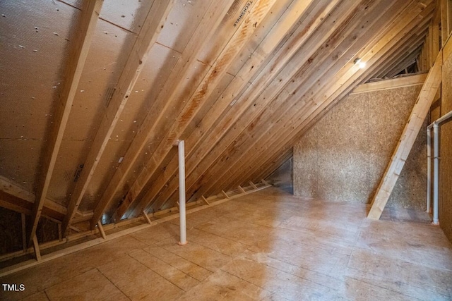 view of attic