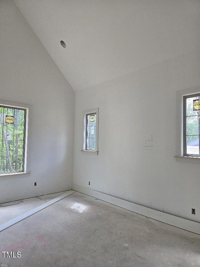 3325 Colby Chase Dr Lot 9, Apex, NC 27539 - unfurnished room featuring healthy amount of natural light and high vaulted ceiling