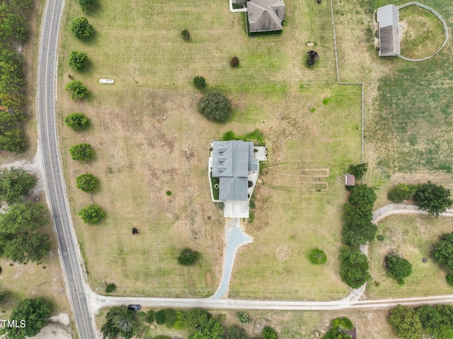 drone / aerial view featuring a rural view