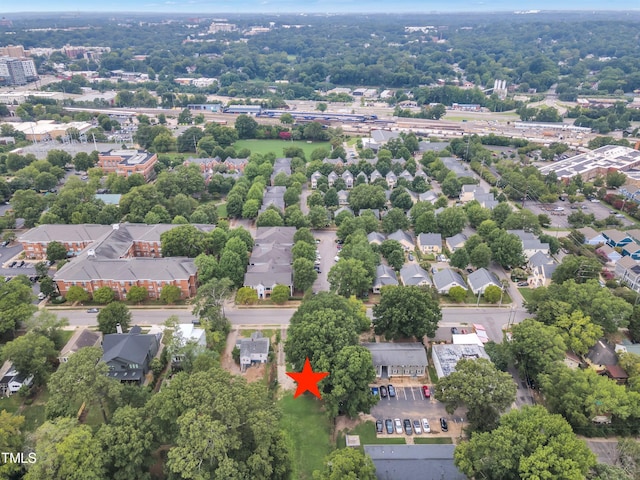 aerial view with a residential view