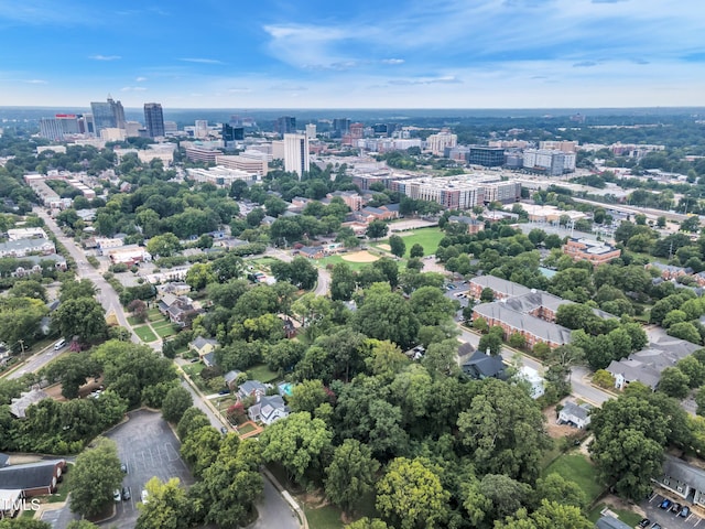 aerial view with a city view