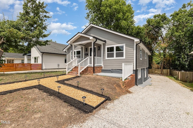 view of front of property with a porch