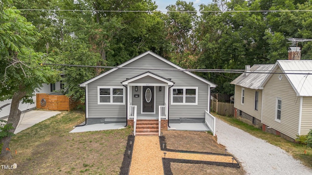 view of bungalow-style home