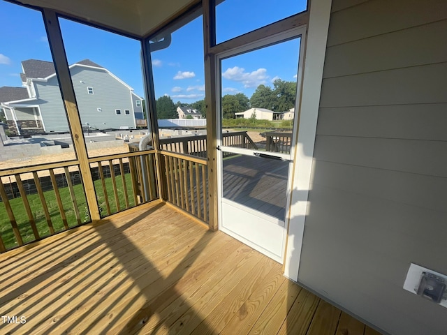 view of sunroom