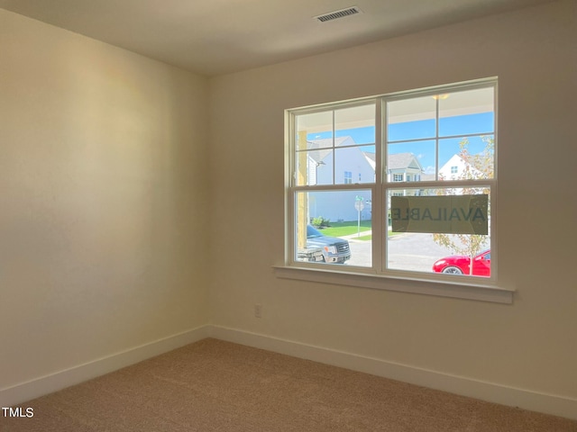 empty room with carpet flooring and plenty of natural light