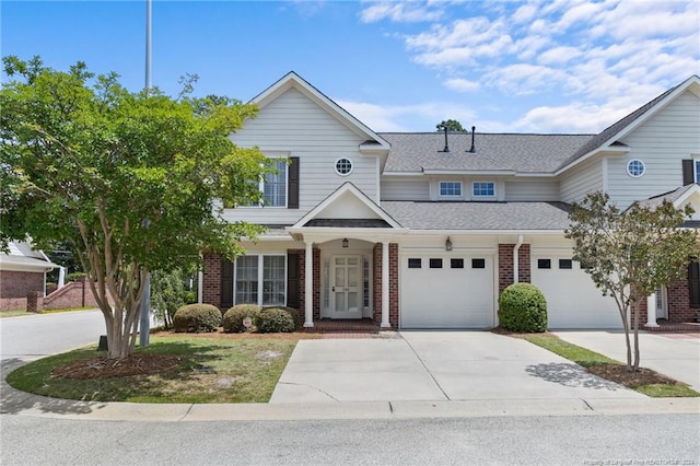 view of front of home featuring a garage