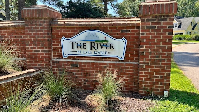 view of community sign