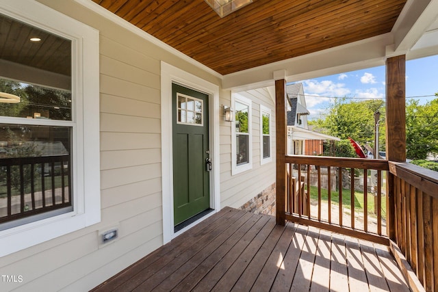 view of wooden deck