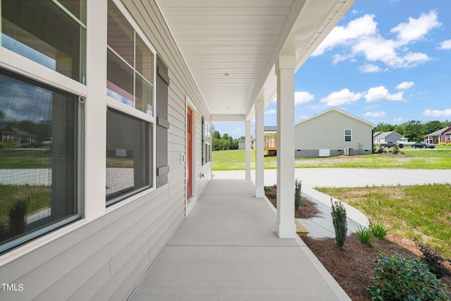 view of patio with a porch