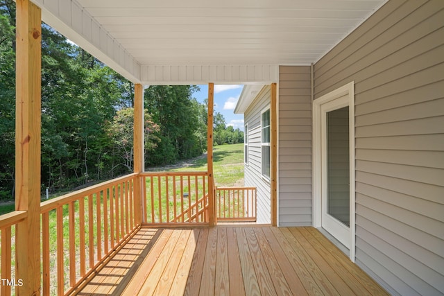 view of wooden terrace