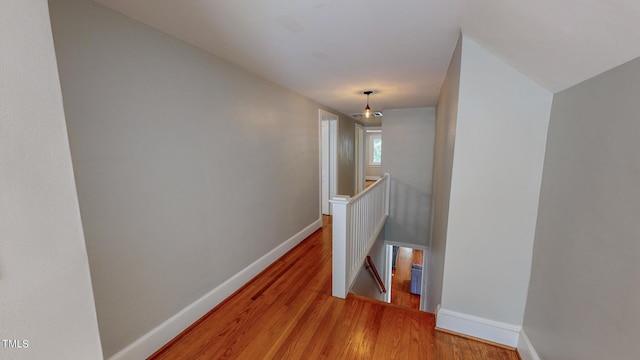 corridor featuring hardwood / wood-style flooring