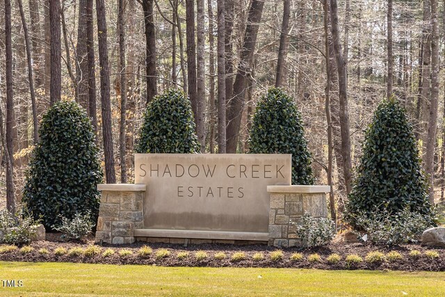 view of community sign