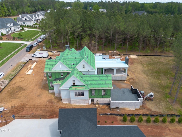 4812 Parker Meadow Dr, Raleigh, NC 27614 - aerial view of property and surrounding area with a heavily wooded area