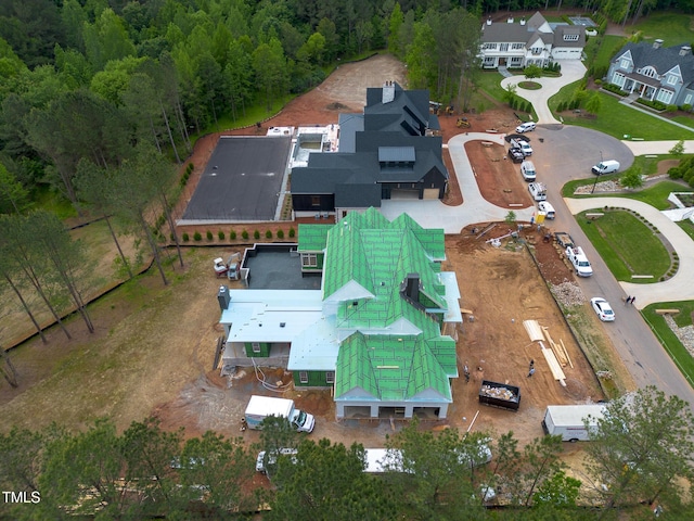 4812 Parker Meadow Dr, Raleigh, NC 27614 - aerial overview of property's location with a forest