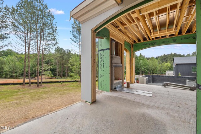 4812 Parker Meadow Dr, Raleigh, NC 27614 - view of patio / terrace with a wooded view