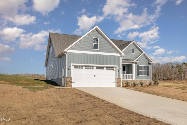 craftsman-style home featuring a garage