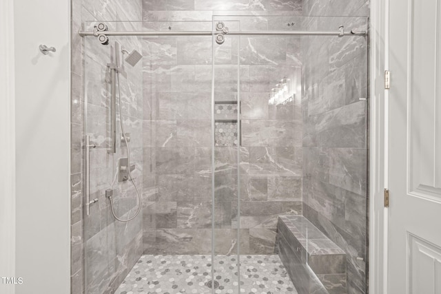 bathroom with an enclosed shower